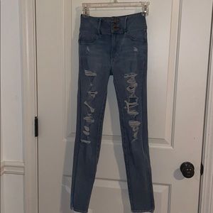 American eagle skinny ripped jeans